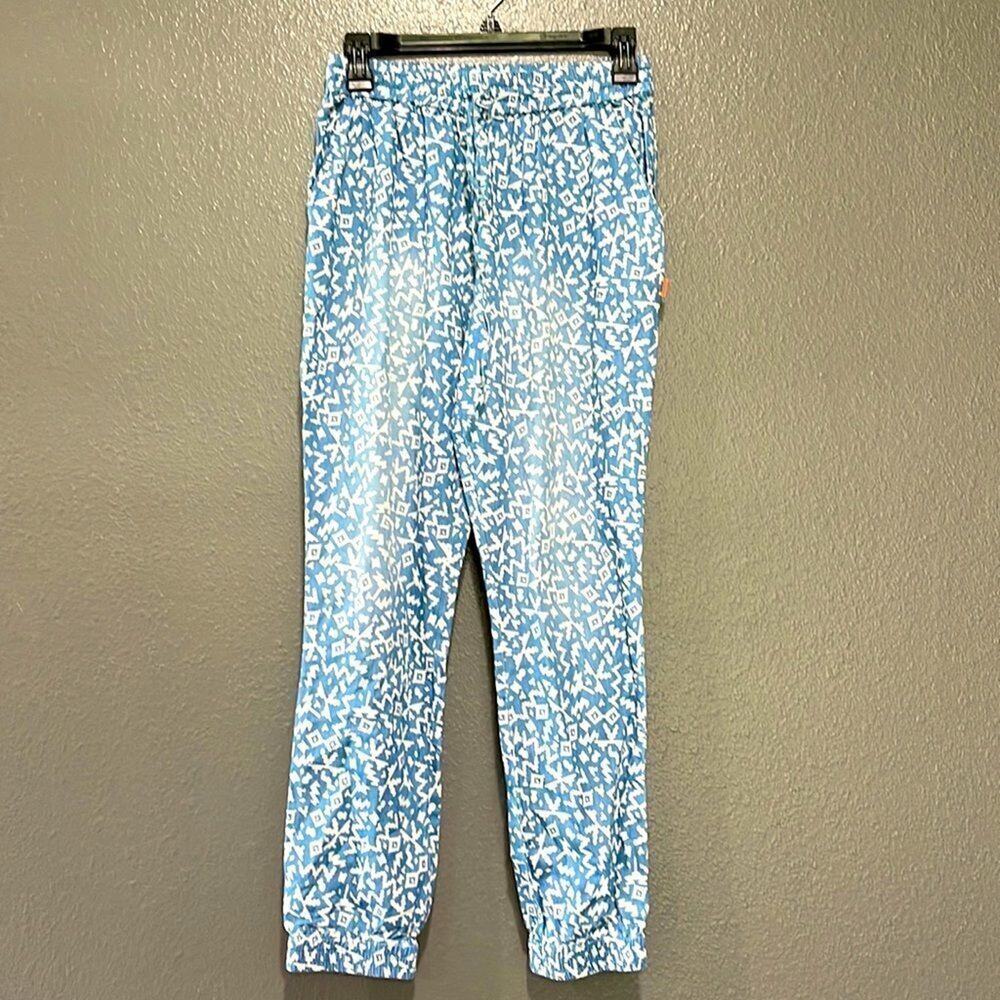 Seafolly chambray southwestern Aztec print jogger pants sz XS